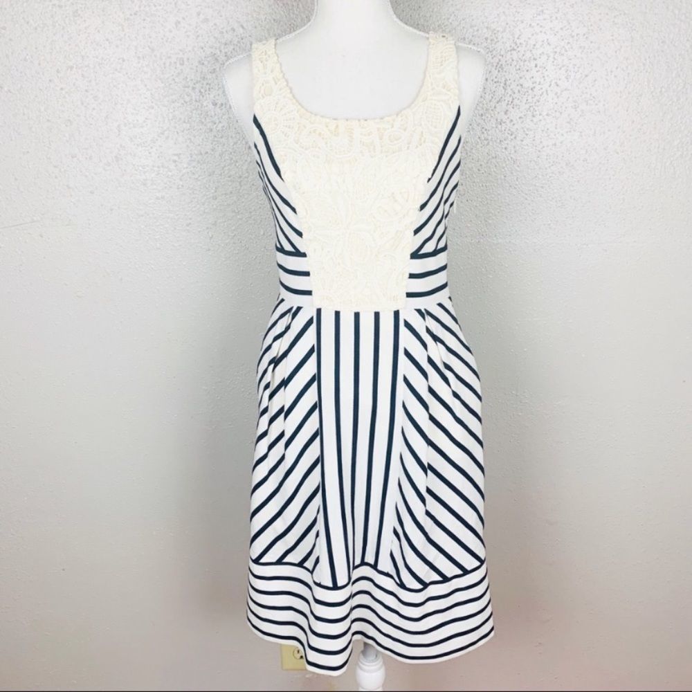 Anthropologie Maeve Chessia Striped Dress Size 0 - Picture 2 of 8